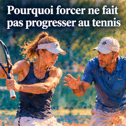 Pourquoi forcer ne fait pas progresser au tennis